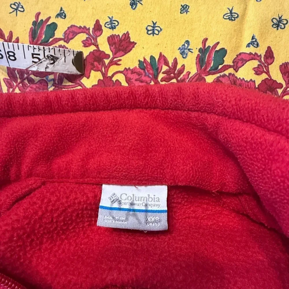 Columbia Vibrant Red Fleece Jacket XXS (3750)
